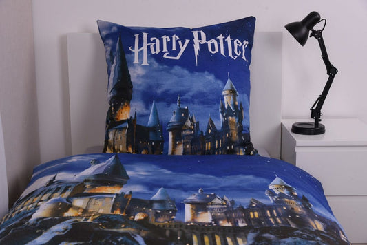 Harry Potter Duvet Set Blue 135 x 200 cm / 80 x 80 cm 4006891971074