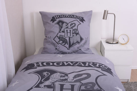 Harry Potter Duvet Set Grey 135 x 200 cm / 80 x 80 cm 4006891971081