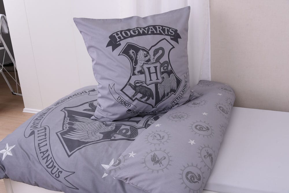 Harry Potter Duvet Set Grey 135 x 200 cm / 80 x 80 cm 4006891971081