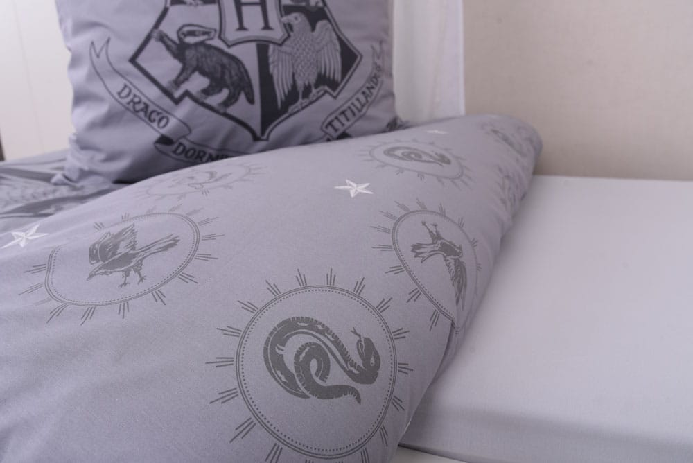 Harry Potter Duvet Set Grey 135 x 200 cm / 80 x 80 cm 4006891971081