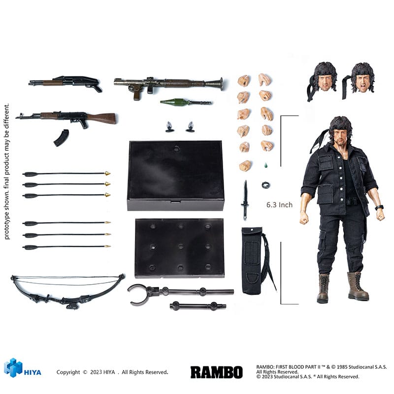 First Blood II Exquisite Super Series  Actionfigur 1/12 First Blood II John Rambo 16 cm 6957534202681