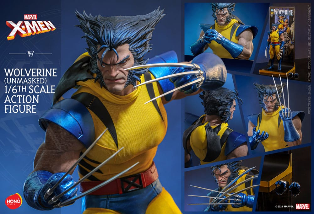 Marvel X-Men Action Figure 1/6 Wolverine (Unmasked) 28 cm 4895228619907