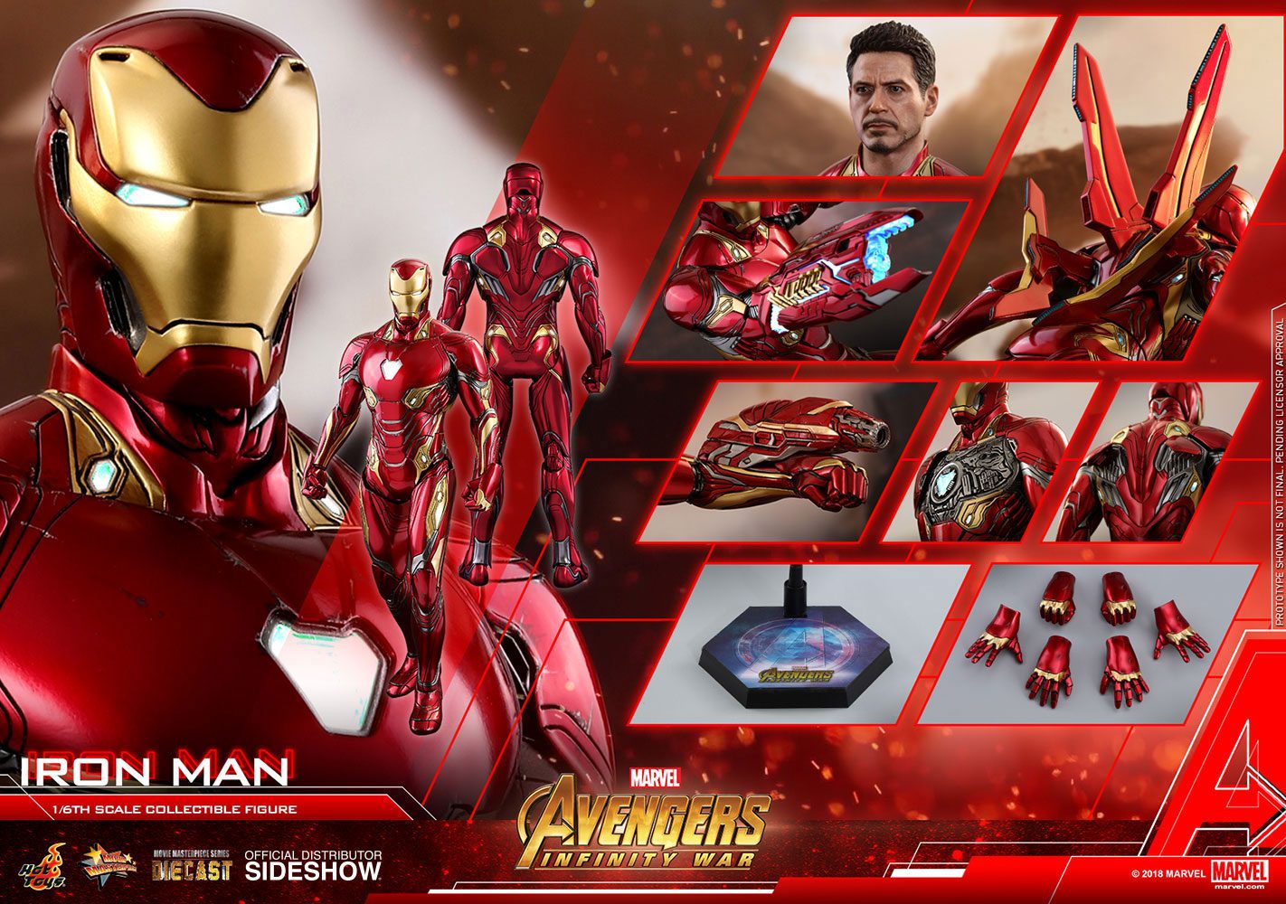 Avengers Infinity War Diecast Movie Masterpiece Action Figure 1/6 Iron Man 32 cm 4897011185859