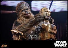 Star Wars Episode V Movie Masterpiece Action Figure 1/6 Chewbacca with Disassembled C-3PO 36 cm 4895228619594