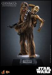 Star Wars Episode V Movie Masterpiece Action Figure 1/6 Chewbacca with Disassembled C-3PO 36 cm 4895228619594