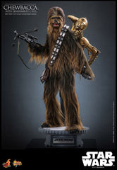 Star Wars Episode V Movie Masterpiece Action Figure 1/6 Chewbacca with Disassembled C-3PO 36 cm 4895228619594