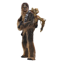 Star Wars Episode V Movie Masterpiece Action Figure 1/6 Chewbacca with Disassembled C-3PO 36 cm 4895228619594