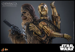 Star Wars Episode V Movie Masterpiece Action Figure 1/6 Chewbacca with Disassembled C-3PO 36 cm 4895228619594