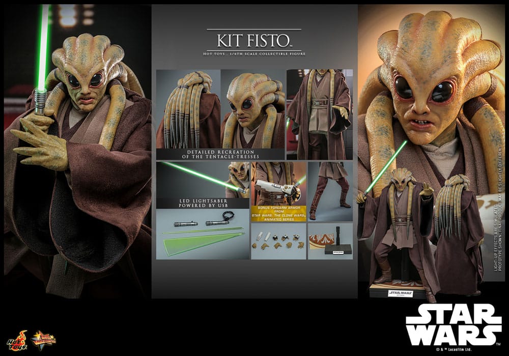 Star Wars Movie Masterpiece Action Figure 1/6 Kit Fisto 32 cm 4895228618207