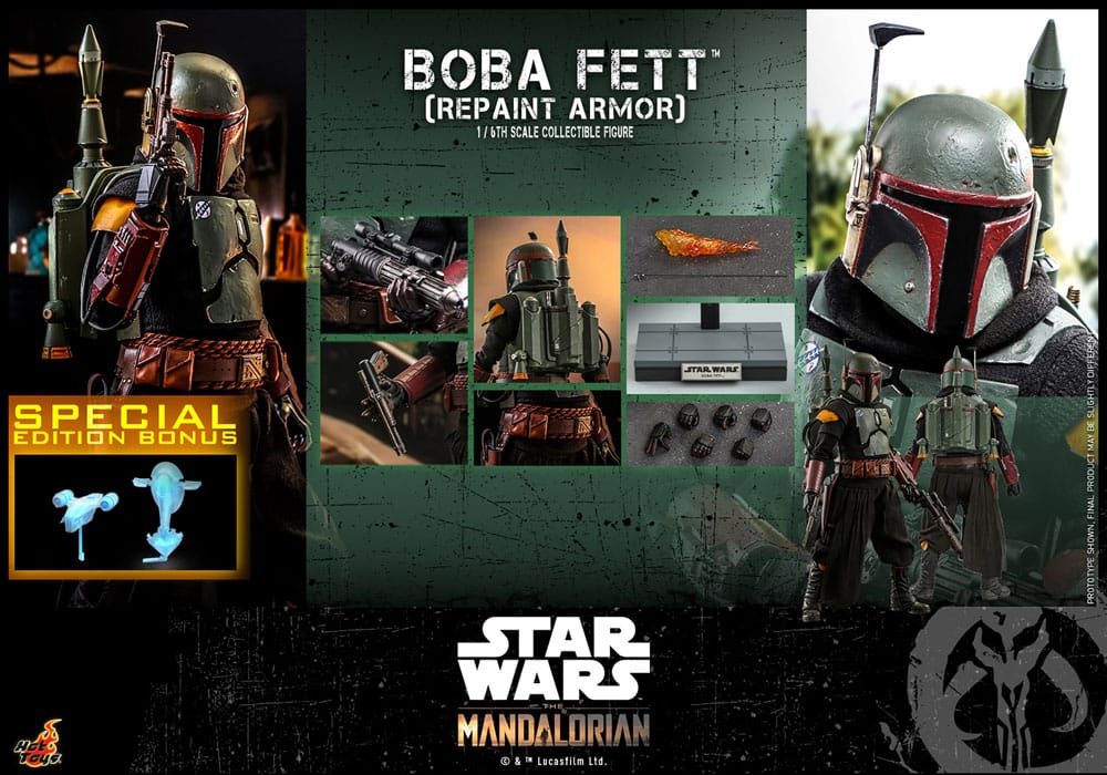 Star Wars: The Mandalorian Action Figure 1/6 Boba Fett Repaint Armor Special Edition 30 cm 4895228608796