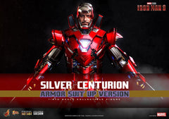 Iron Man 3 Movie Masterpiece Action Figure 1/6 Silver Centurion (Armor Suit Up Version) 32 cm 4895228609458