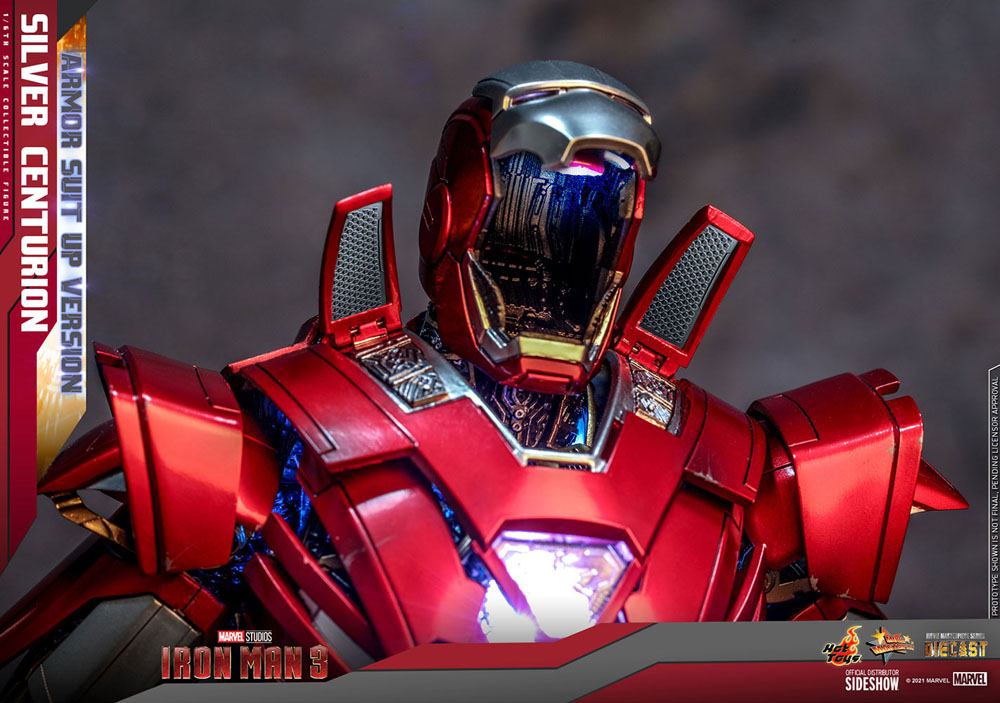 Iron Man 3 Movie Masterpiece Action Figure 1/6 Silver Centurion (Armor Suit Up Version) 32 cm 4895228609458