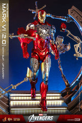 Marvel's The Avengers Movie Masterpiece Diecast Action Figure 1/6 Iron Man Mark VI (2.0) with Suit-Up Gantry 32 cm 4895228613356