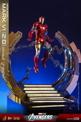 Marvel's The Avengers Movie Masterpiece Diecast Action Figure 1/6 Iron Man Mark VI (2.0) with Suit-Up Gantry 32 cm 4895228613356