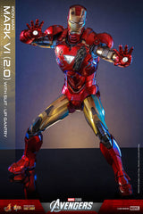 Marvel's The Avengers Movie Masterpiece Diecast Action Figure 1/6 Iron Man Mark VI (2.0) with Suit-Up Gantry 32 cm 4895228613356