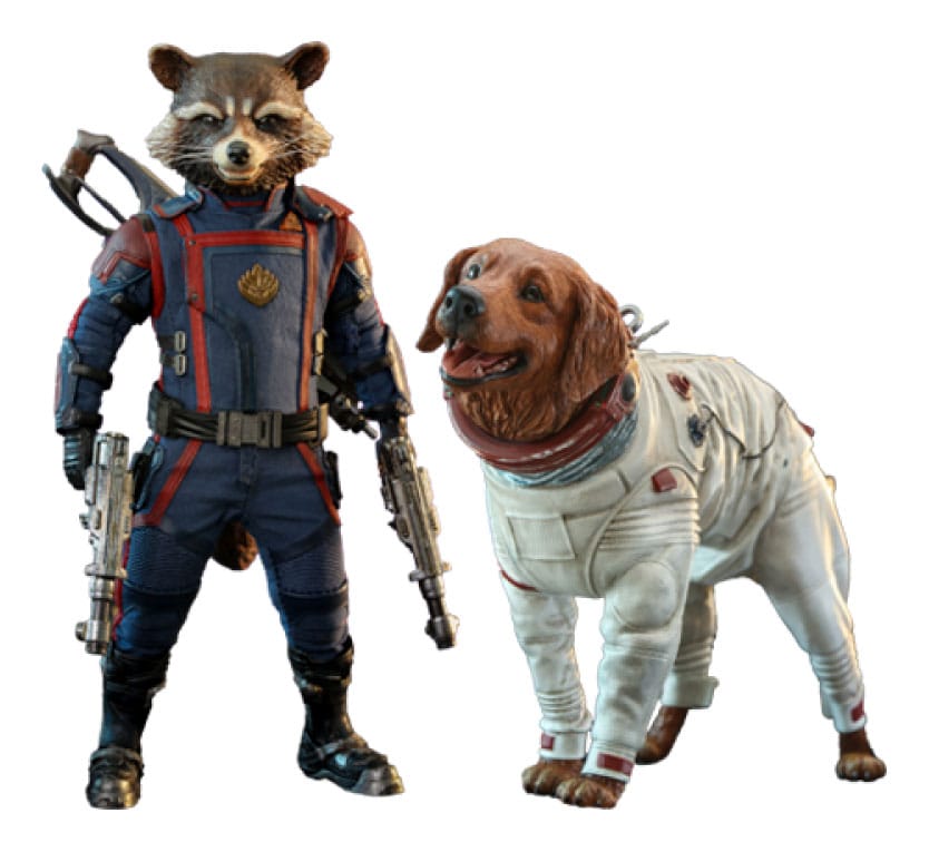 Guardians of the Galaxy Vol. 3 Movie Masterpiece Action Figuren 1/6 Rocket & Cosmo 16 cm 4895228614551