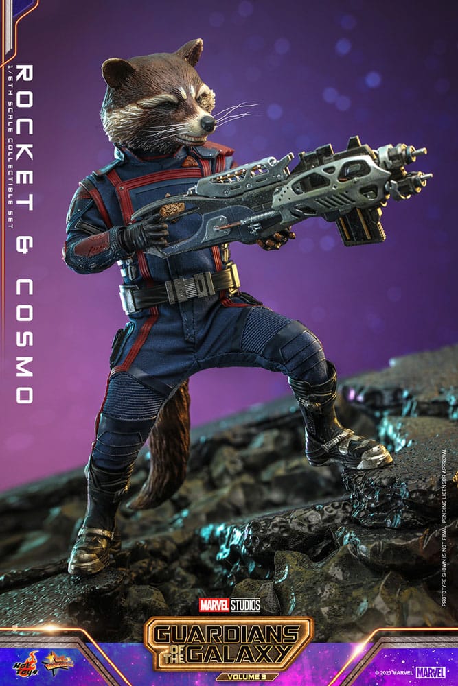 Guardians of the Galaxy Vol. 3 Movie Masterpiece Action Figuren 1/6 Rocket & Cosmo 16 cm 4895228614551