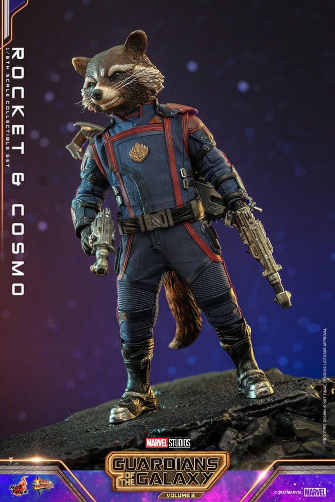 Guardians of the Galaxy Vol. 3 Movie Masterpiece Action Figuren 1/6 Rocket & Cosmo 16 cm 4895228614551