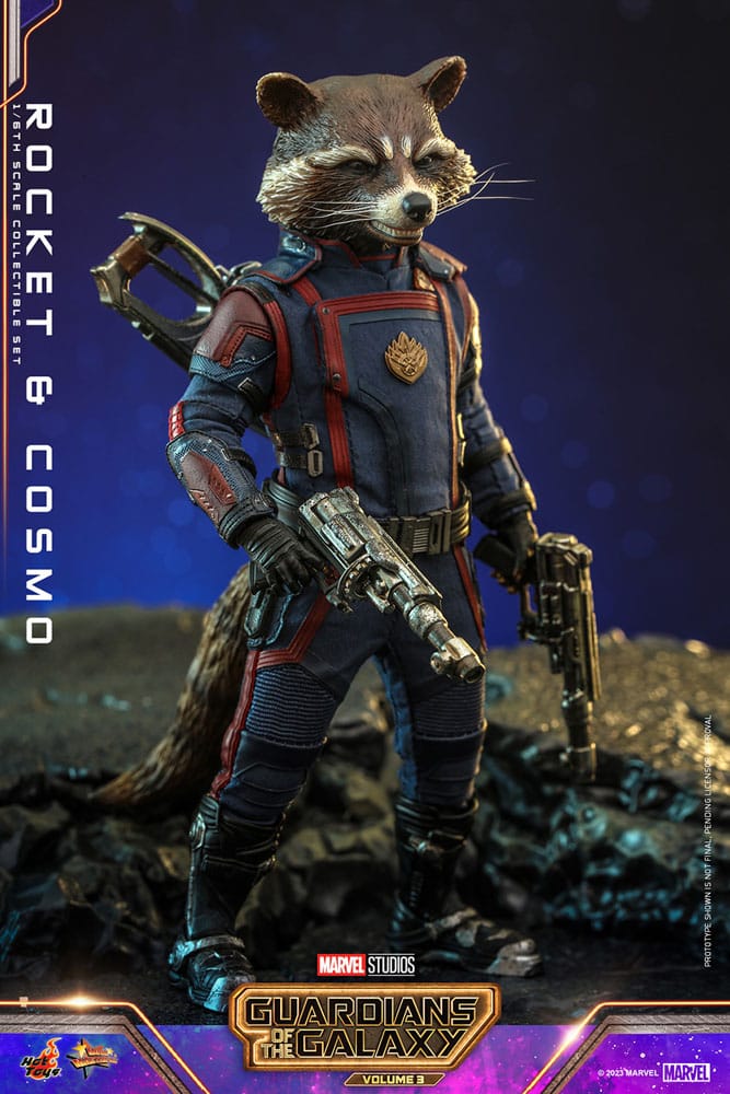 Guardians of the Galaxy Vol. 3 Movie Masterpiece Action Figuren 1/6 Rocket & Cosmo 16 cm 4895228614551