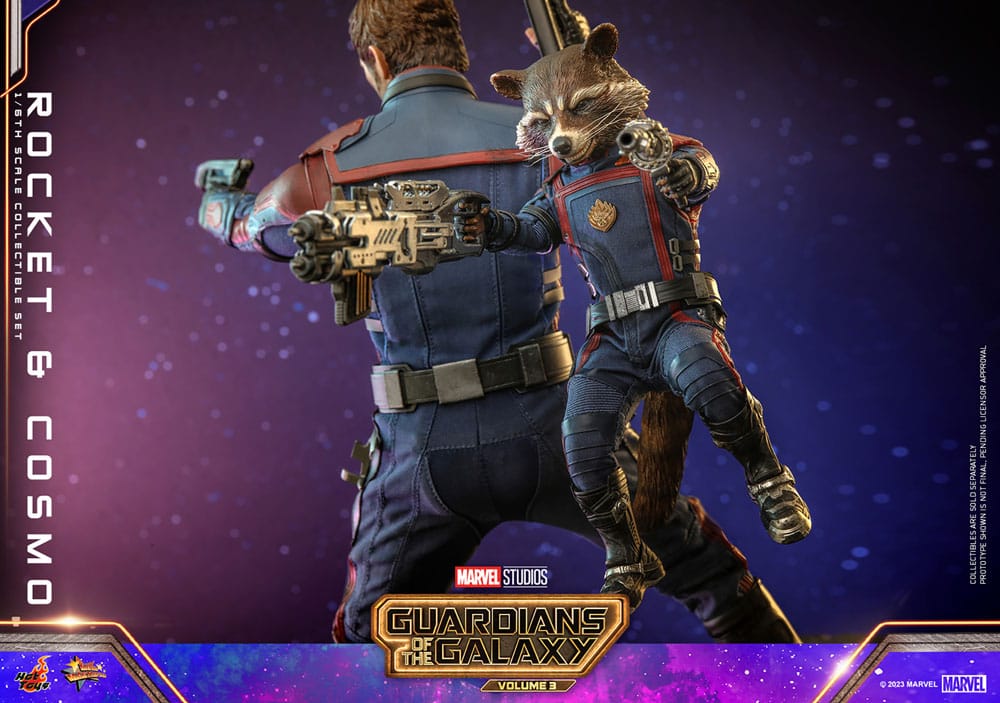 Guardians of the Galaxy Vol. 3 Movie Masterpiece Action Figuren 1/6 Rocket & Cosmo 16 cm 4895228614551