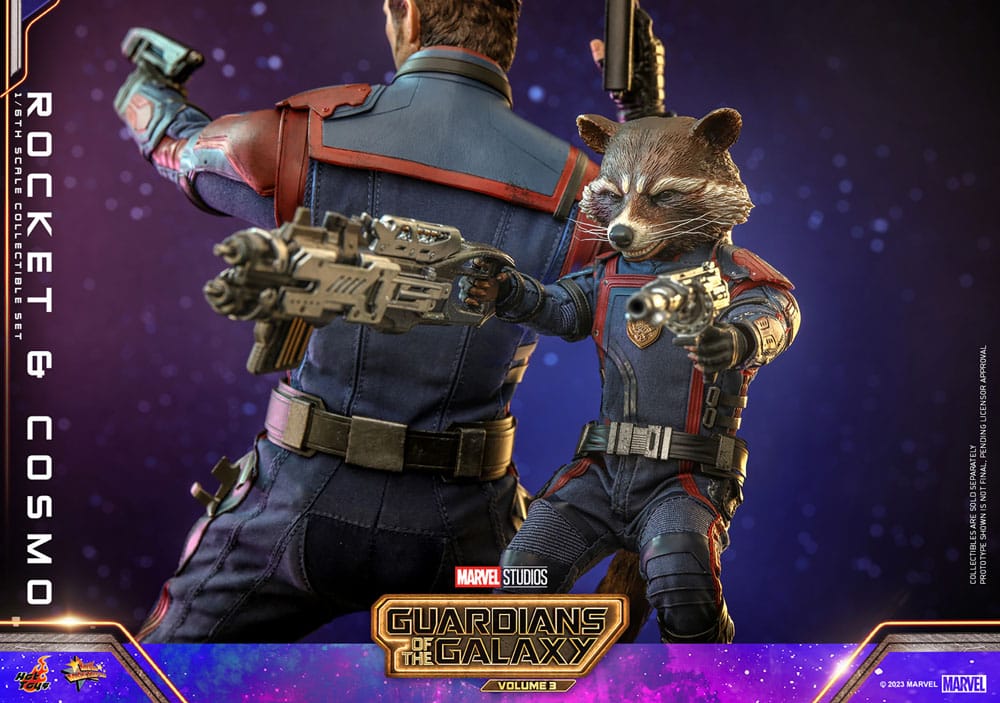 Guardians of the Galaxy Vol. 3 Movie Masterpiece Action Figuren 1/6 Rocket & Cosmo 16 cm 4895228614551