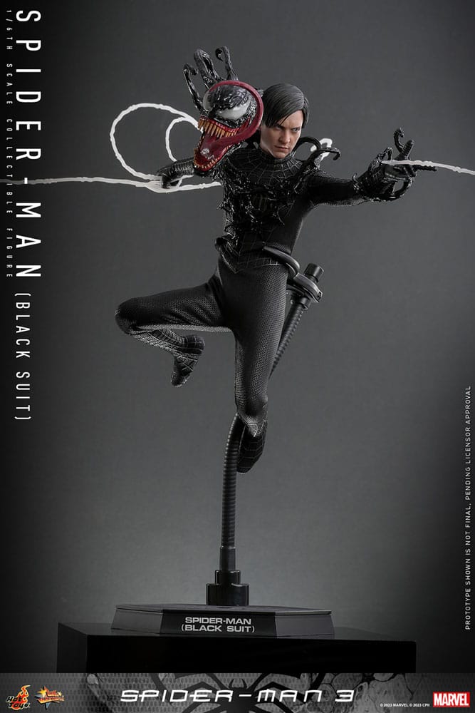 Spider-Man 3 Movie Masterpiece Action Figure 1/6 Spider-Man (Black Suit) 30 cm 4895228615756