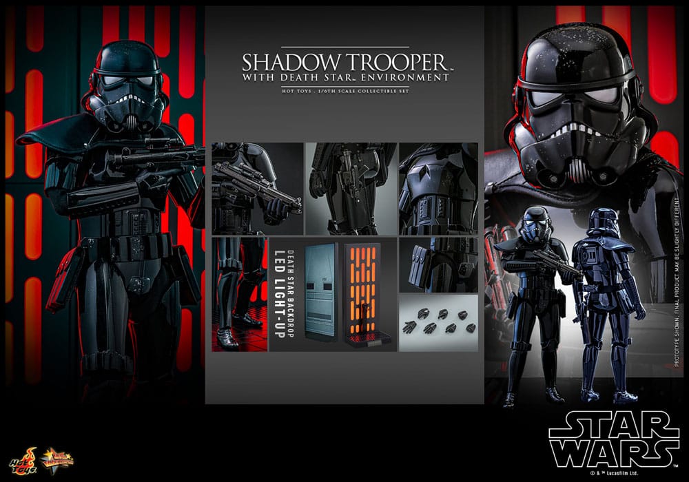 Star Wars Movie Masterpiece Action Figure 1/6 Shadow Trooper with Death Star Environment 30 cm 4895228616258