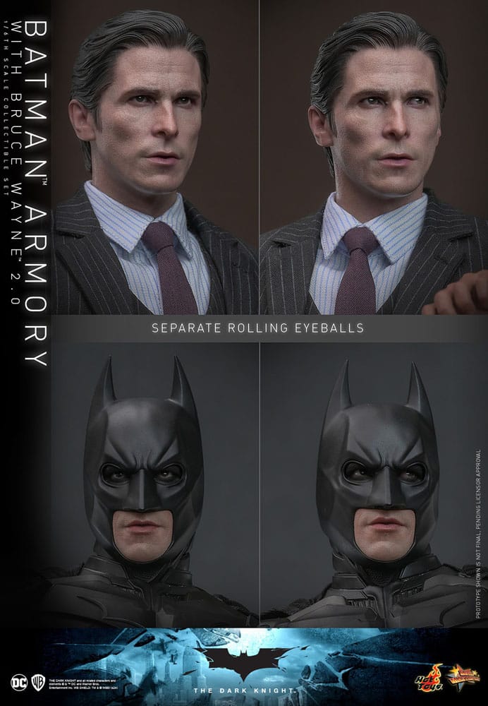 The Dark Knight Movie Masterpiece Action Figures & Diorama 1/6 Batman Armory with Bruce Wayne (2.0) 30 cm 4895228618085