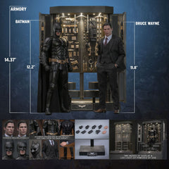 The Dark Knight Movie Masterpiece Action Figures & Diorama 1/6 Batman Armory with Bruce Wayne (2.0) 30 cm 4895228618085