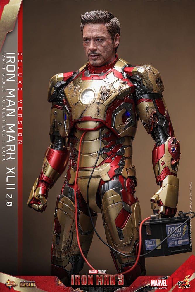 Iron Man 3 Movie Masterpiece Diecast Action Figure 1/6 Iron Man Mark XLII (2.0) Deluxe 32 cm 4895228619044