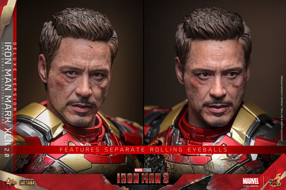 Iron Man 3 Movie Masterpiece Diecast Action Figure 1/6 Iron Man Mark XLII (2.0) Deluxe 32 cm 4895228619044