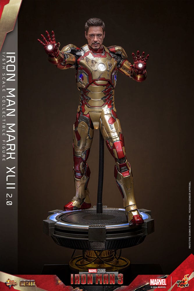 Iron Man 3 Movie Masterpiece Diecast Action Figure 1/6 Iron Man Mark XLII (2.0) 32 cm 4895228619020