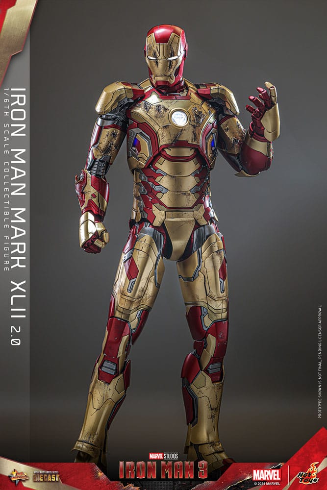 Iron Man 3 Movie Masterpiece Diecast Action Figure 1/6 Iron Man Mark XLII (2.0) 32 cm 4895228619020