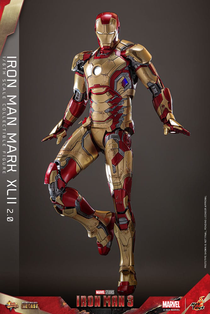 Iron Man 3 Movie Masterpiece Diecast Action Figure 1/6 Iron Man Mark XLII (2.0) 32 cm 4895228619020