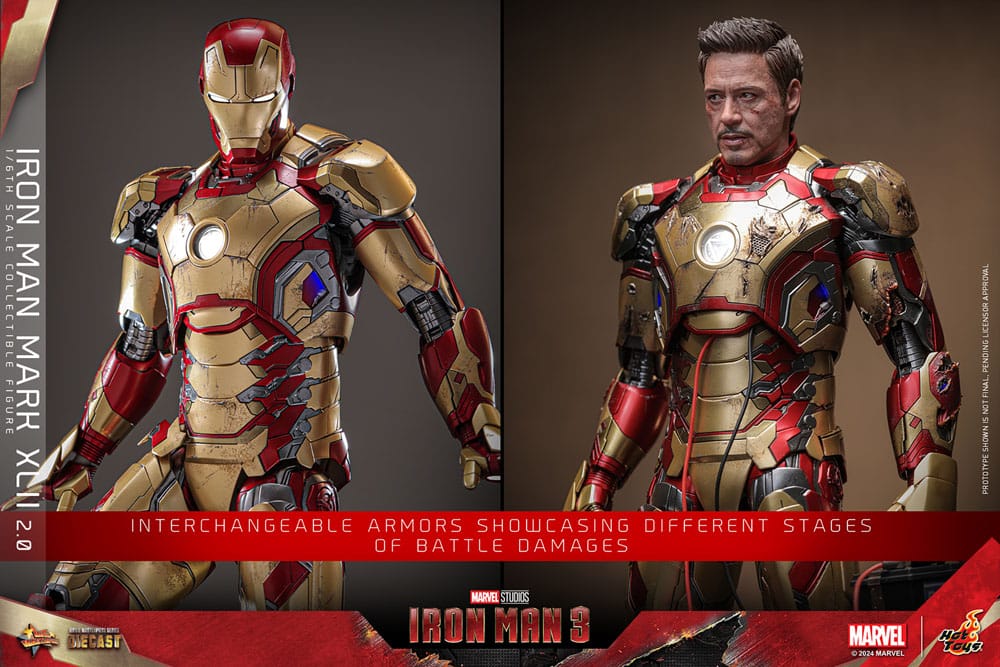 Iron Man 3 Movie Masterpiece Diecast Action Figure 1/6 Iron Man Mark XLII (2.0) 32 cm 4895228619020