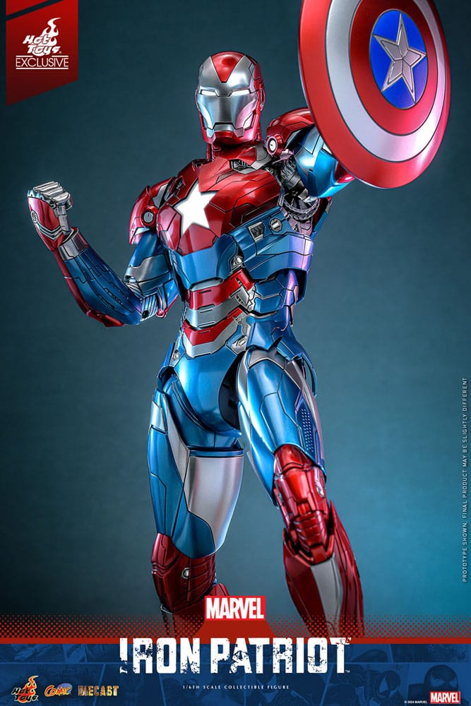 Marvel Comic Diecast Masterpiece Action Figure 1/6 Iron Patriot Hot Toys Exclusive 32 cm 4895228619174