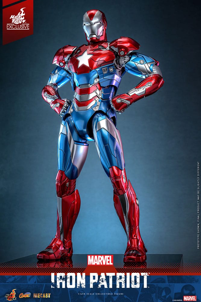 Marvel Comic Diecast Masterpiece Action Figure 1/6 Iron Patriot Hot Toys Exclusive 32 cm 4895228619174