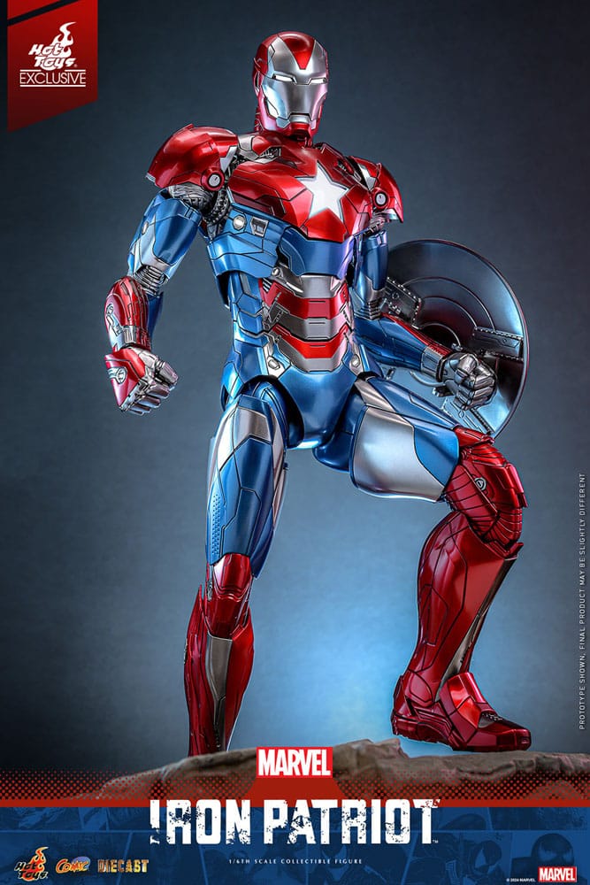 Marvel Comic Diecast Masterpiece Action Figure 1/6 Iron Patriot Hot Toys Exclusive 32 cm 4895228619174