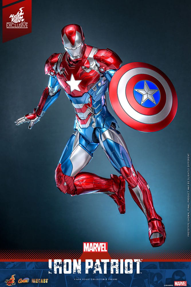 Marvel Comic Diecast Masterpiece Action Figure 1/6 Iron Patriot Hot Toys Exclusive 32 cm 4895228619174