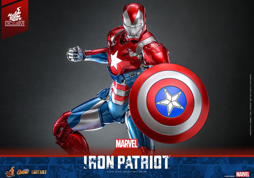 Marvel Comic Diecast Masterpiece Action Figure 1/6 Iron Patriot Hot Toys Exclusive 32 cm 4895228619174