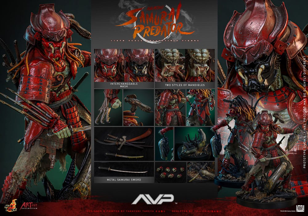 Alien vs. Predator Artist Collection Action Figure 1/6 Akaoni Samurai Predator 35 cm 4895228619570