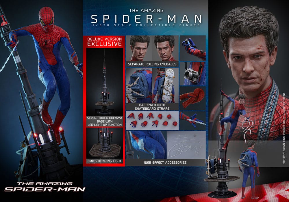 The Amazing Spider-Man Movie Masterpiece Action Figure 1/6 Spider-Man (Deluxe Version) 30 cm 4895228619709