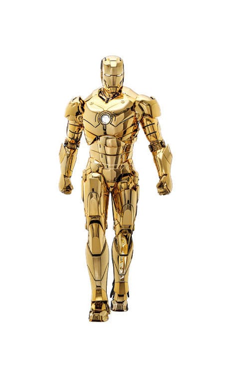 Iron Man Movie Masterpiece Diecast Action Figure 1/6 Iron Man Mark III (Gold Color Version) Hot Toys Exclusive 33 cm 4895228619273