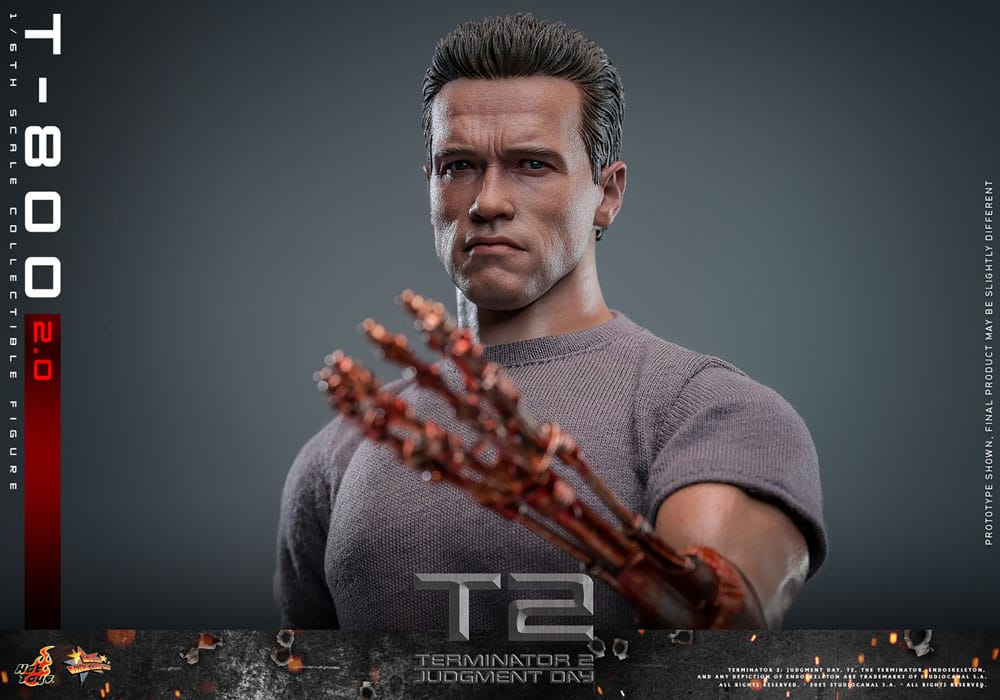 Terminator 2 Movie Masterpiece Action Figure 1/6 T-800 2.0 32 cm 4895228621009