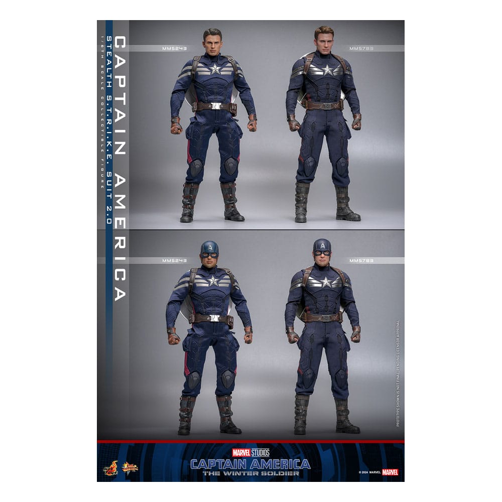 Captain America: The Winter Soldier Movie Masterpiece Action Figure 1/6 Captain America (Stealth S.T.R.I.K.E. Suit) 2.0 31 cm 4895228620354