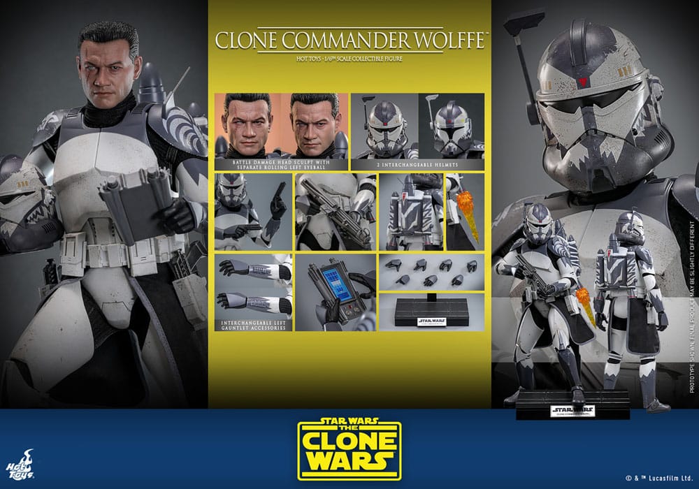 Star Wars: The Clone Wars Action Figure 1/6 Clone Commander Wolffe 30 cm 4895228620491