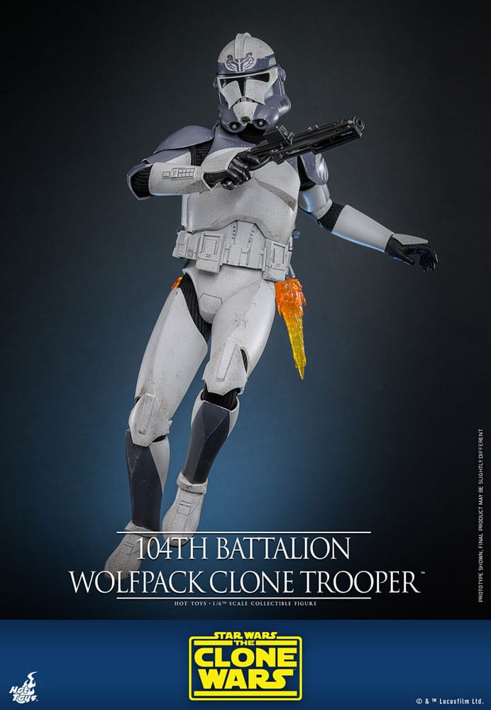 Star Wars The Clone Wars Action Figure 1/6 104th Battalion Wolfpack Clone Trooper 30 cm 4895228620507