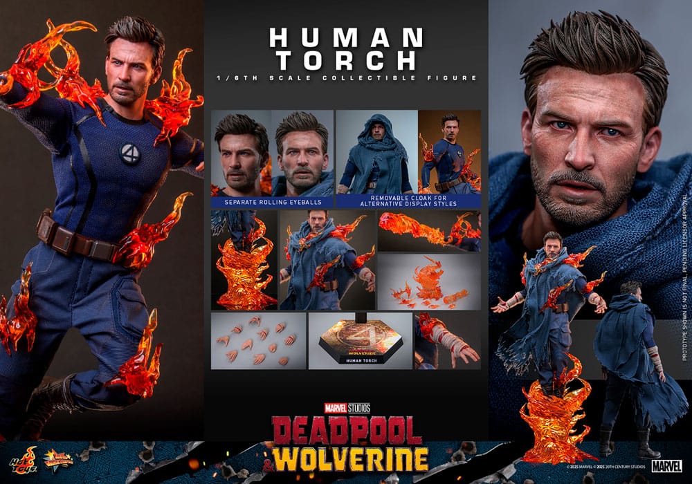 Deadpool & Wolverine Movie Masterpiece Action Figure 1/6 Human Torch 31 cm 4895228620545