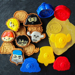 Harry Potter Cookie Cutter / Cookie Stamp 6-Pack Kawaii 4895205601284