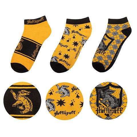 Harry Potter Ankle Socks 3-Pack Hufflepuff 4895205606654